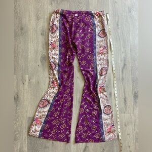 Vintage Y2K flare bell bottom hippie low rise festival trending patterened pants